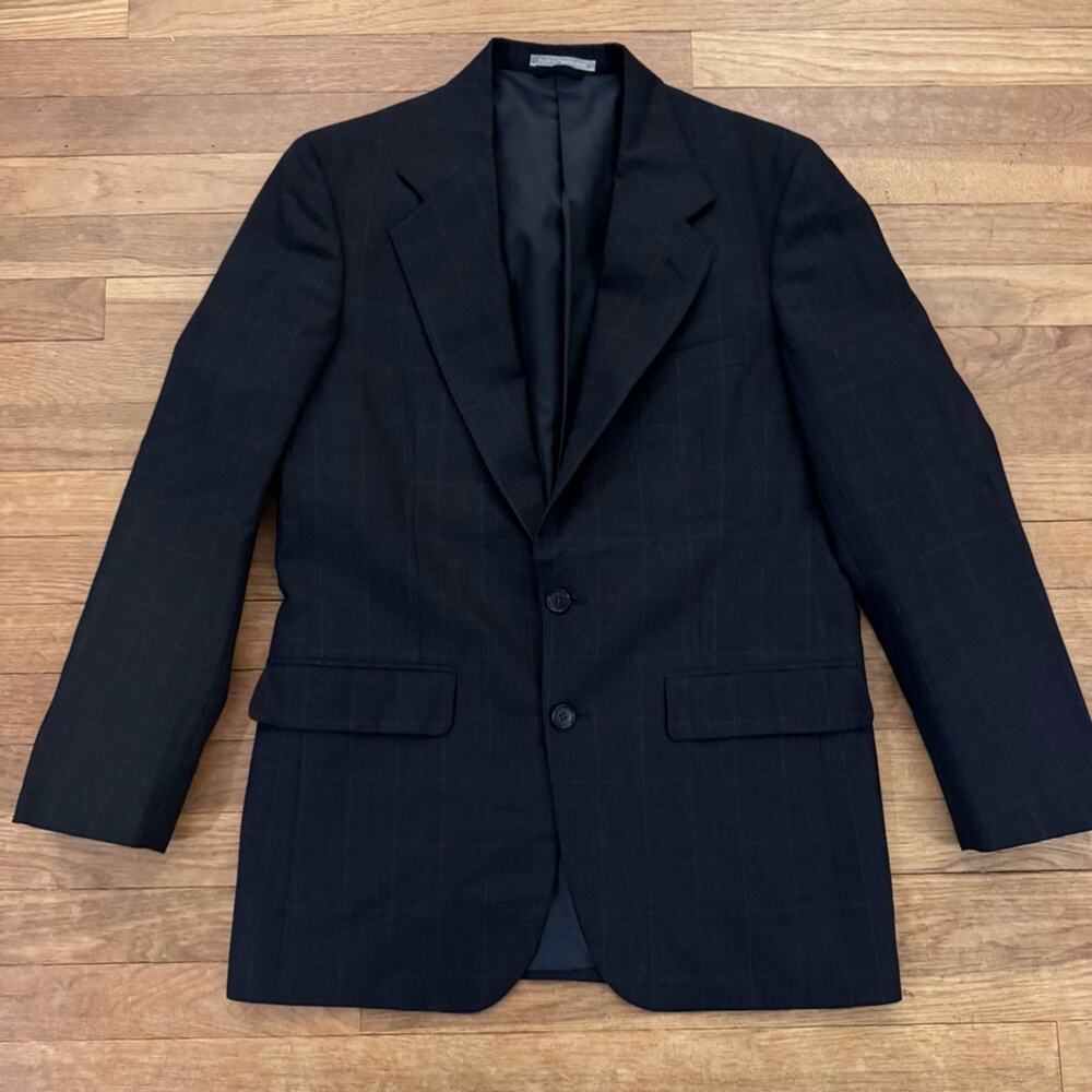 Marc Jeffries Men's Navy Red Plaid Blazer Jacket - Size 38R
b90